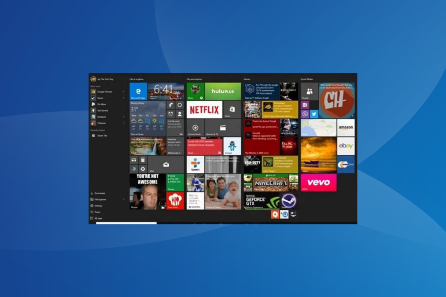 Пользовательские живые плитки в Windows 10