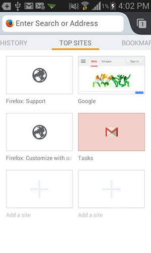 Откройте меню Firefox, значок в правом верхнем углу с индикатором вкладок.