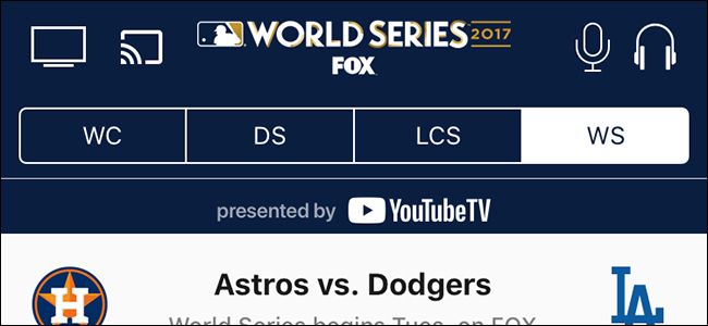 Трансляция MLB.TV на мобильном устройстве