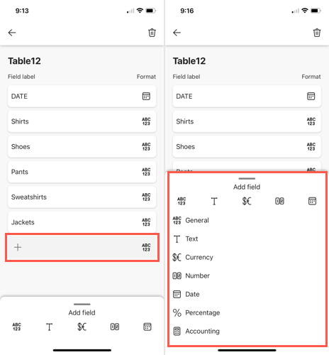 Добавление поля (столбца) в таблицу