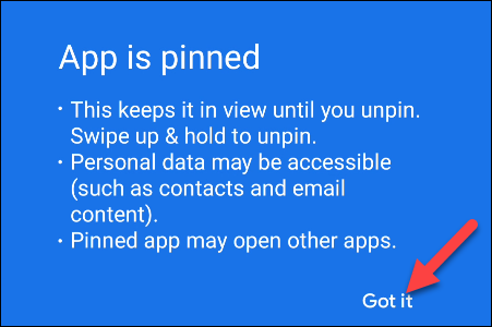 tap got it to proceed