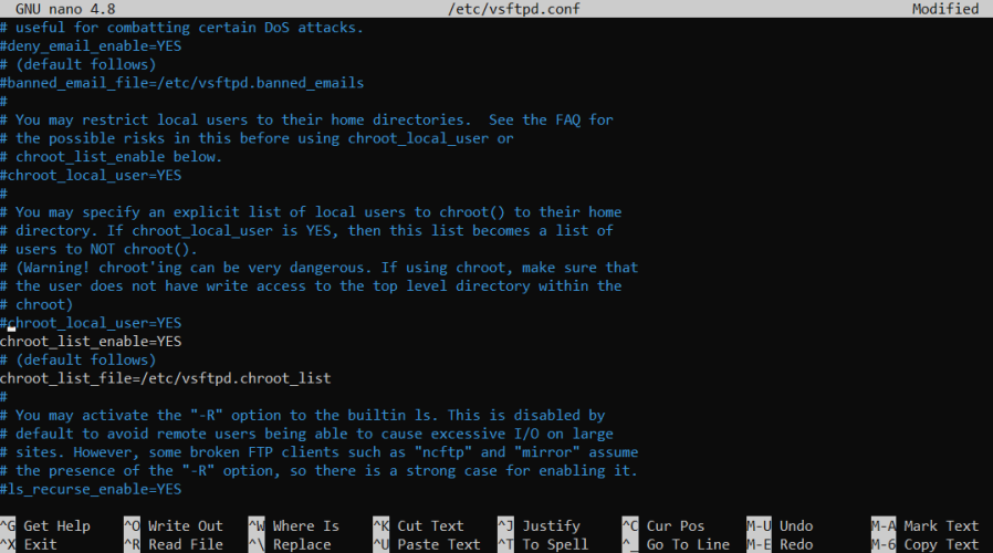 Configure an FTP server in Ubuntu