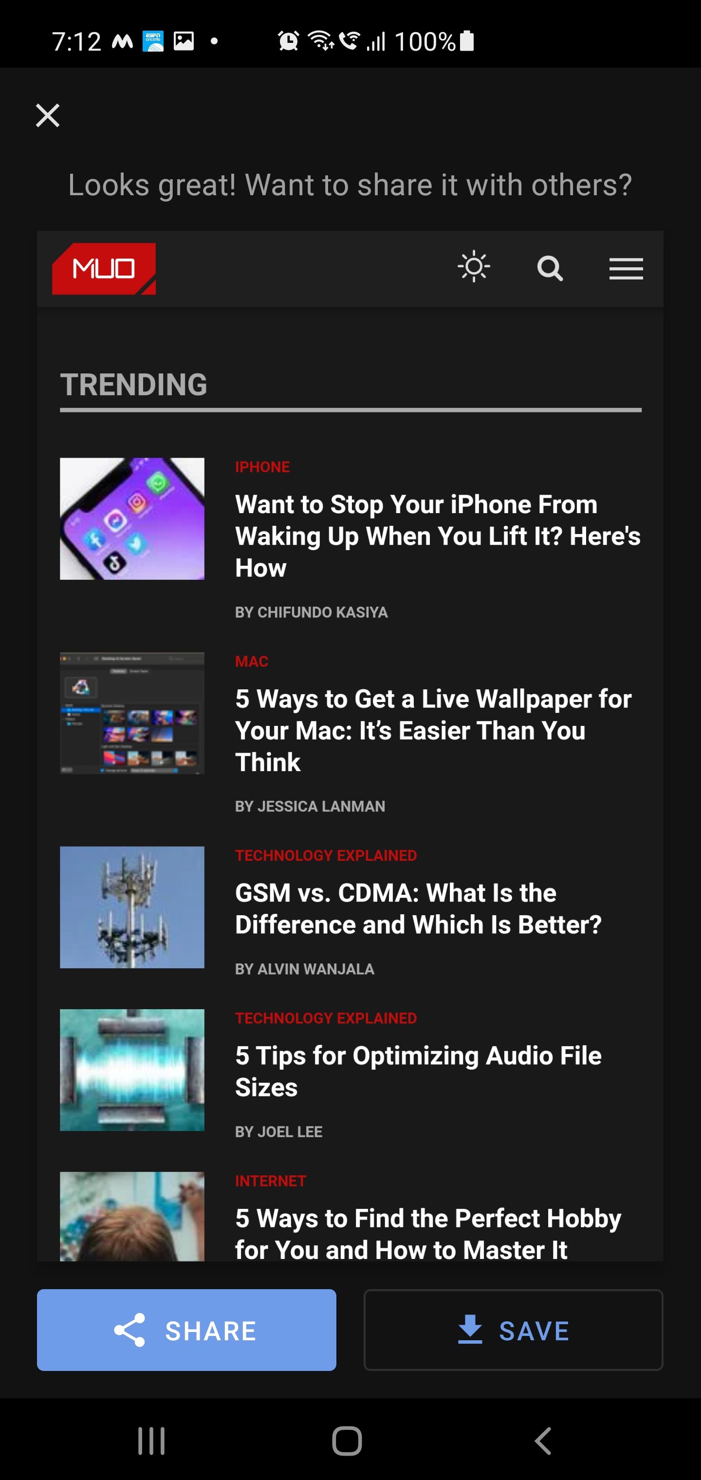 Сохранение снимка в Opera