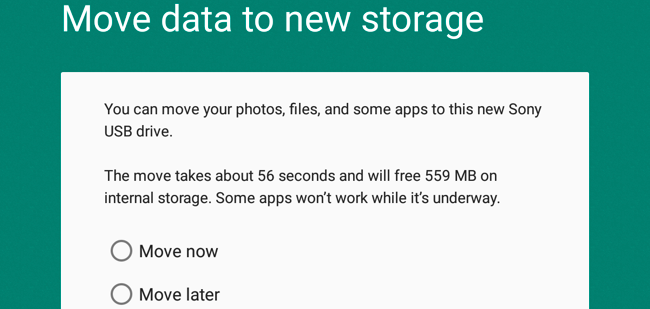 Настройки хранилища с опциями форматирования и миграции