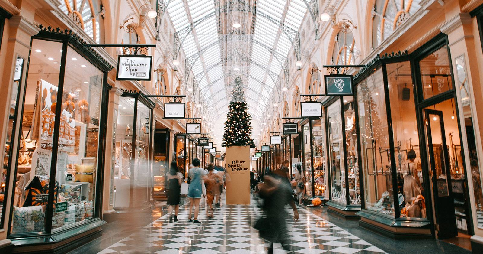 Holiday shopping mall