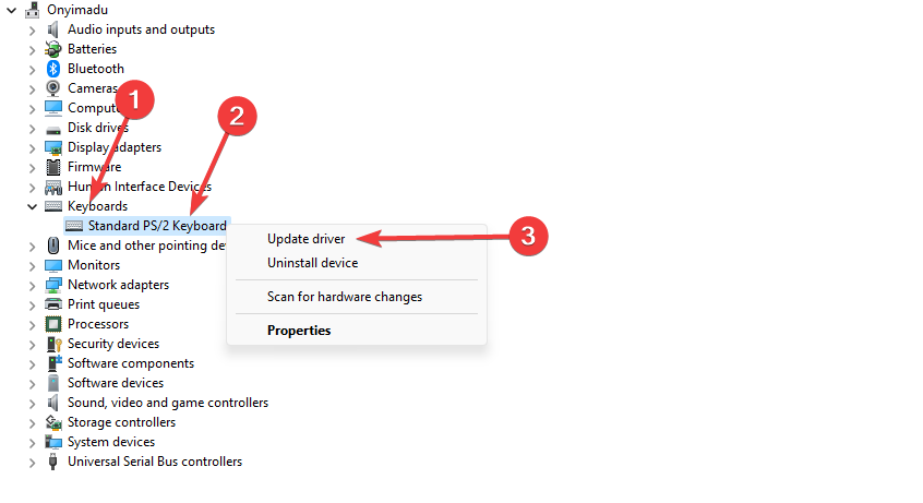 Обновление драйвера клавиатуры