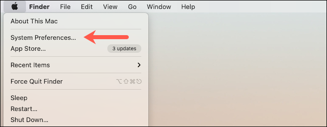 Откройте Системные настройки на Mac