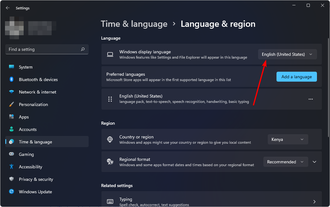Установка English (United States) как языка Windows