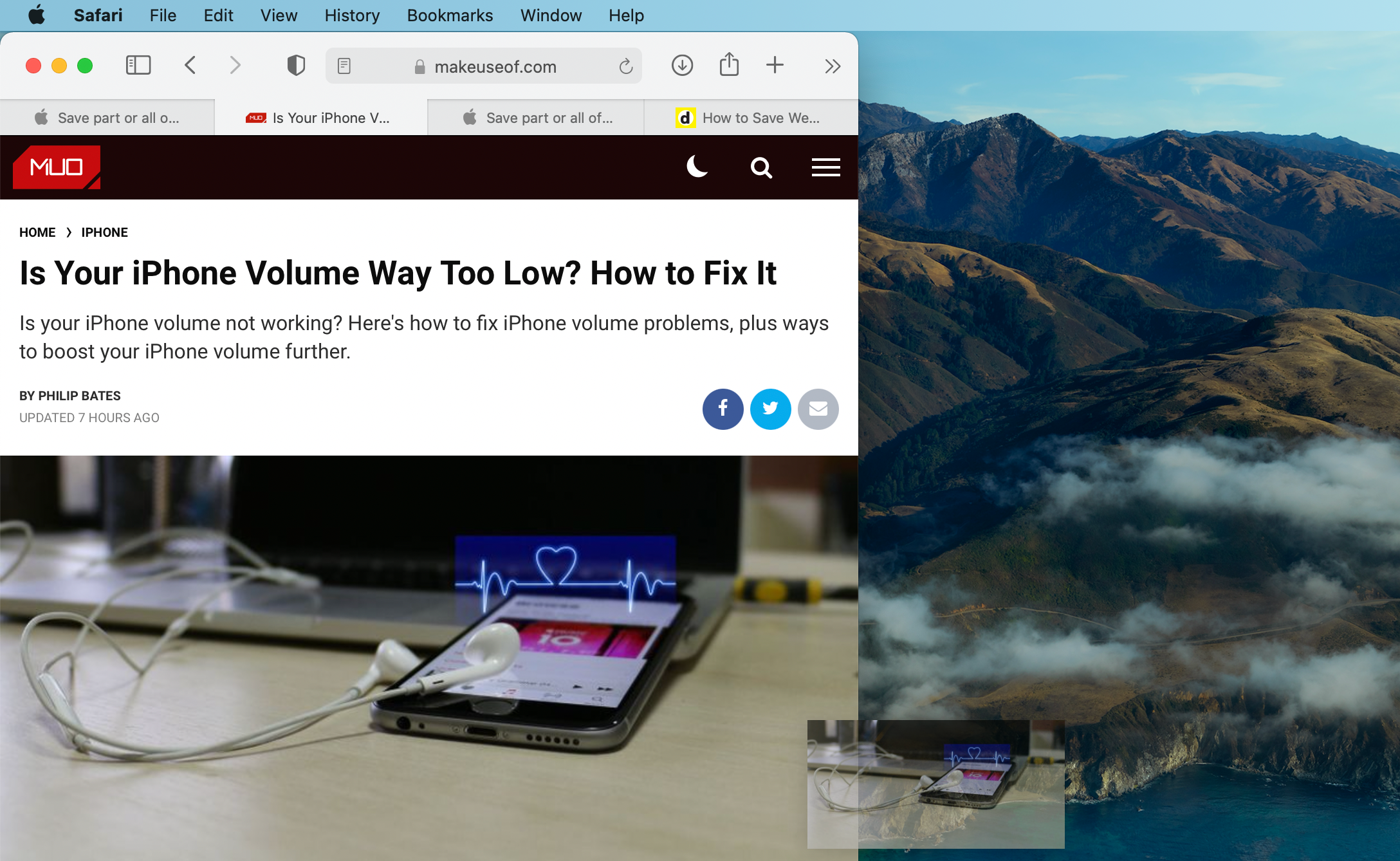 Перетаскивание изображения из Safari на рабочий стол