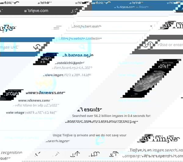Результаты TinEye