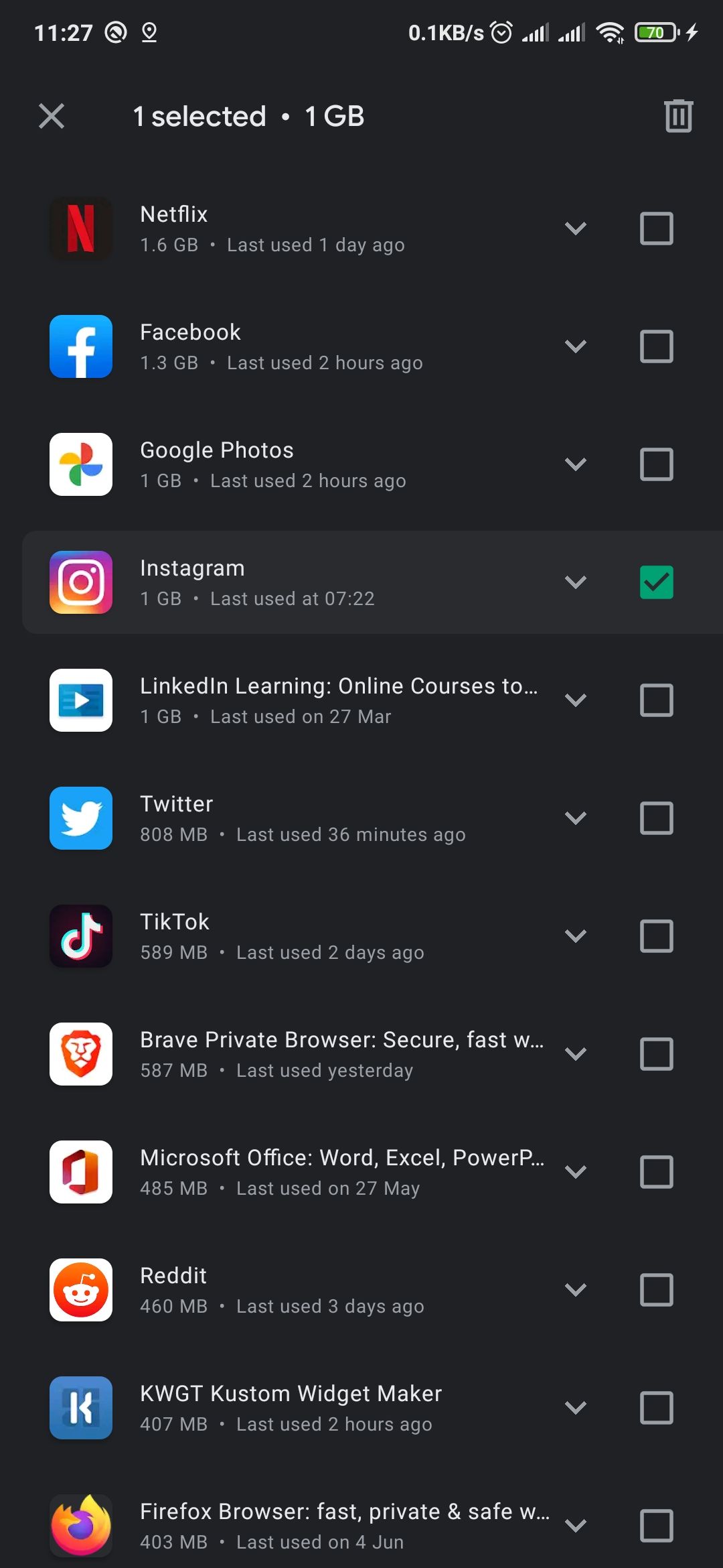 Удаление приложения в интерфейсе Google Play