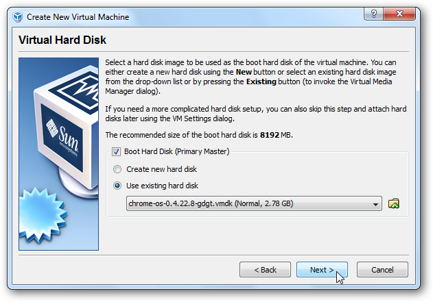 Добавление VMDK в менеджер виртуальных дисков