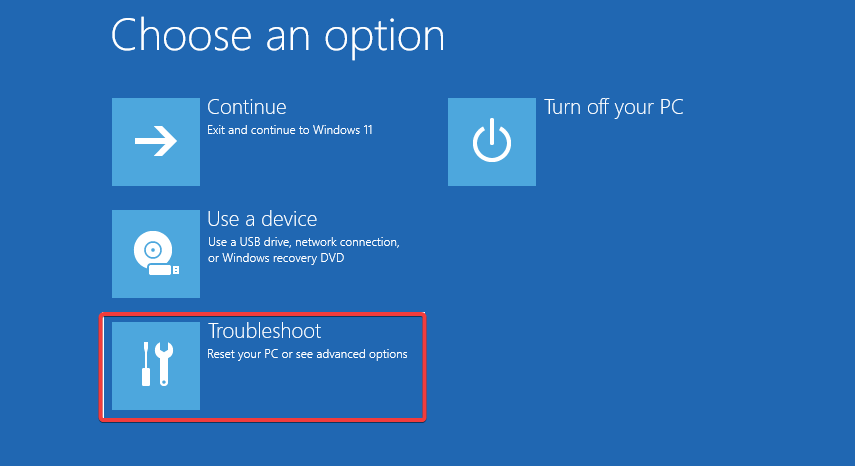 Экран Поиск и устранение неисправностей