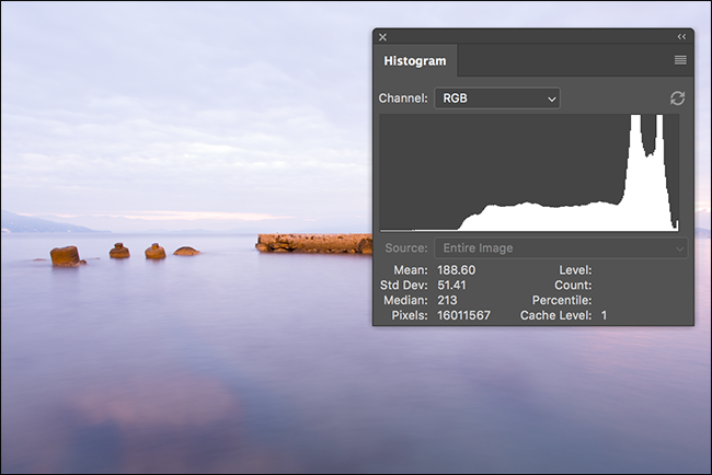 Гистограмма: пример диаграммы распределения тонов