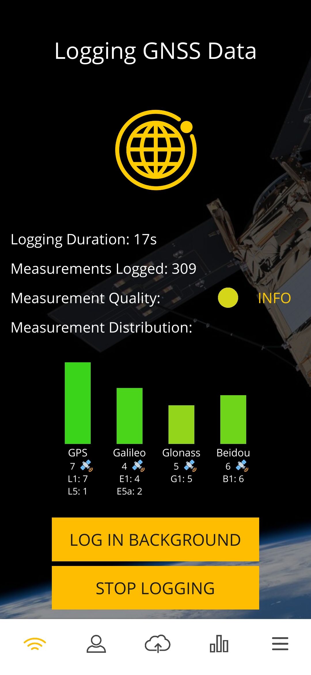 Сбор GNSS-данных на смартфоне в приложении Camaliot