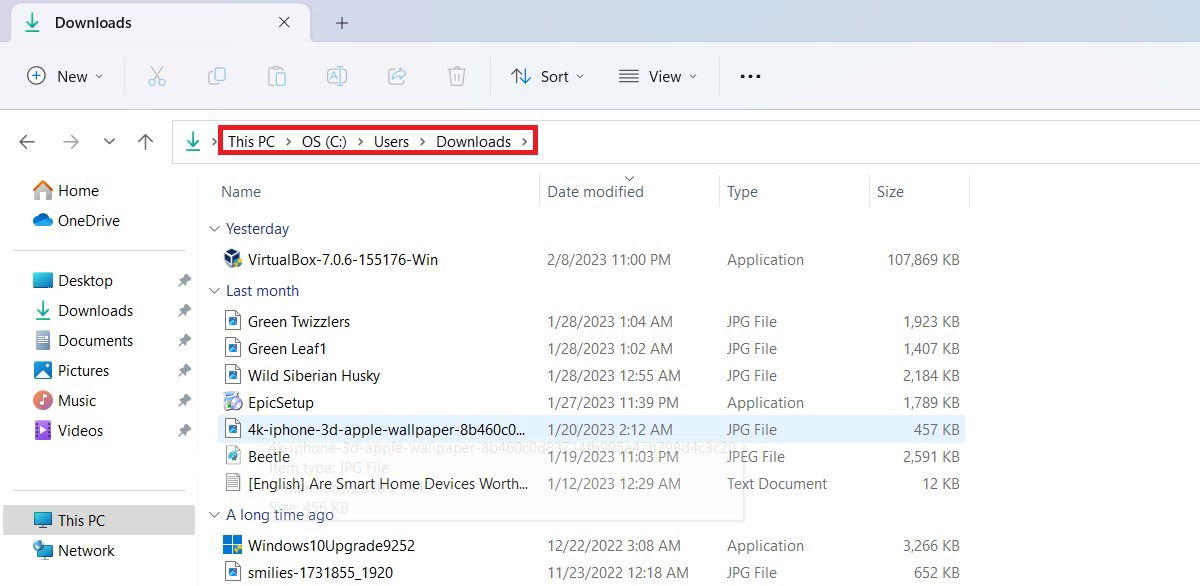 Проверка расположения файла в Проводнике.
