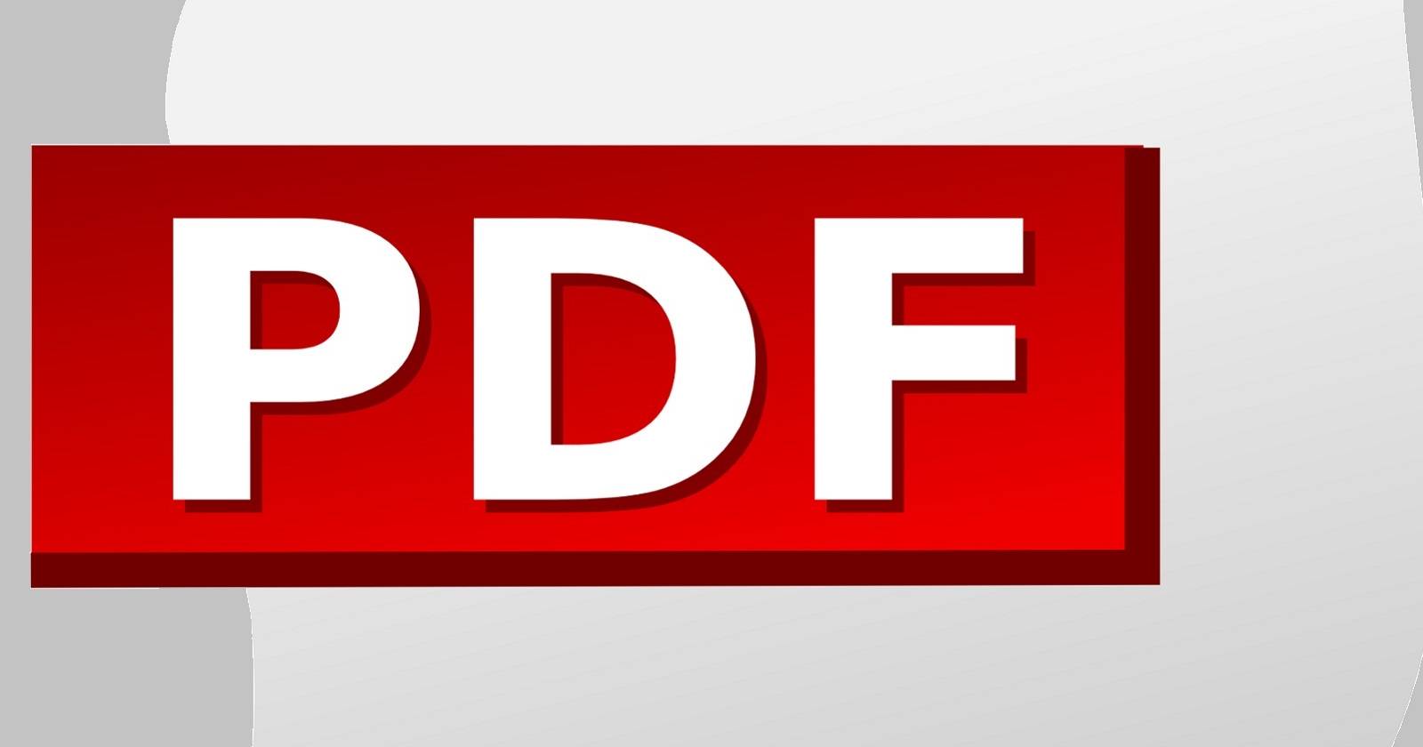 Графика с надписью PDF на сером фоне