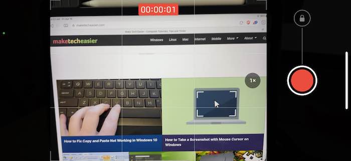 Нажатие и удержание кнопки спуска затвора для записи видео