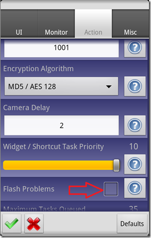 Tasker: отключение Flash Problems