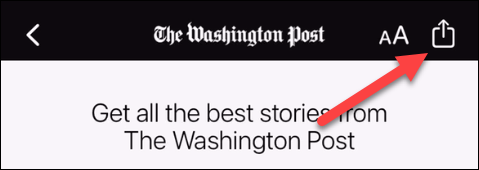 Кнопка Поделиться в Apple News