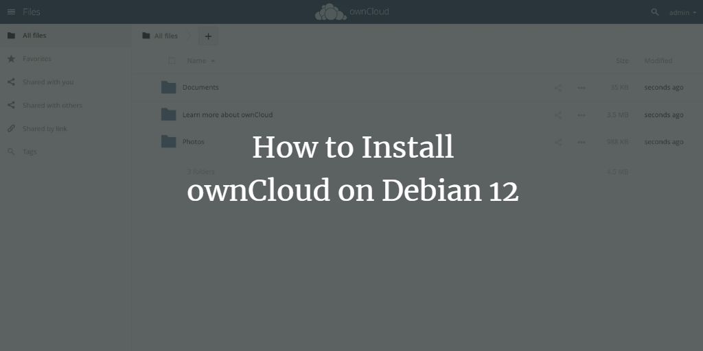 ownCloud на Debian 12 — установка и настройка