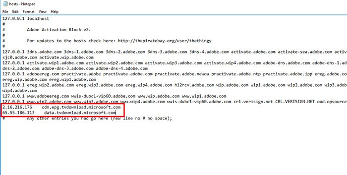 Окно настройки ТВ-тюнера и изменение hosts для WMC