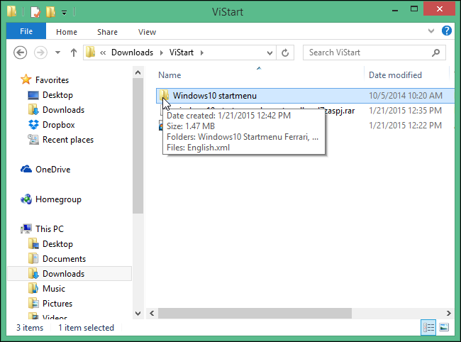 Папка со скинами Windows10 startmenu