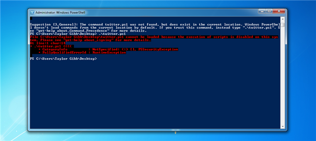 PowerShell в Windows 7: разрешение скриптов