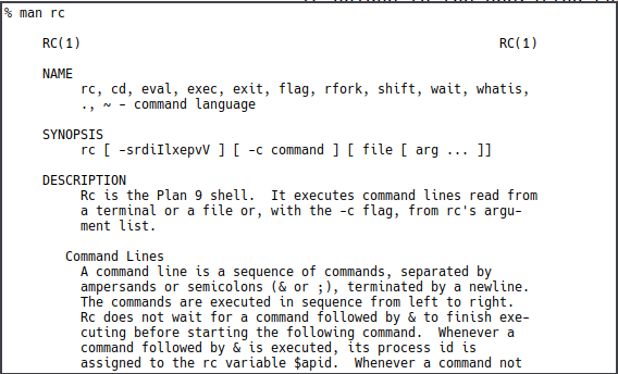 Фрагмент man-страницы rc