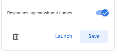 Переключатель: ответы отображаются без имён для опроса