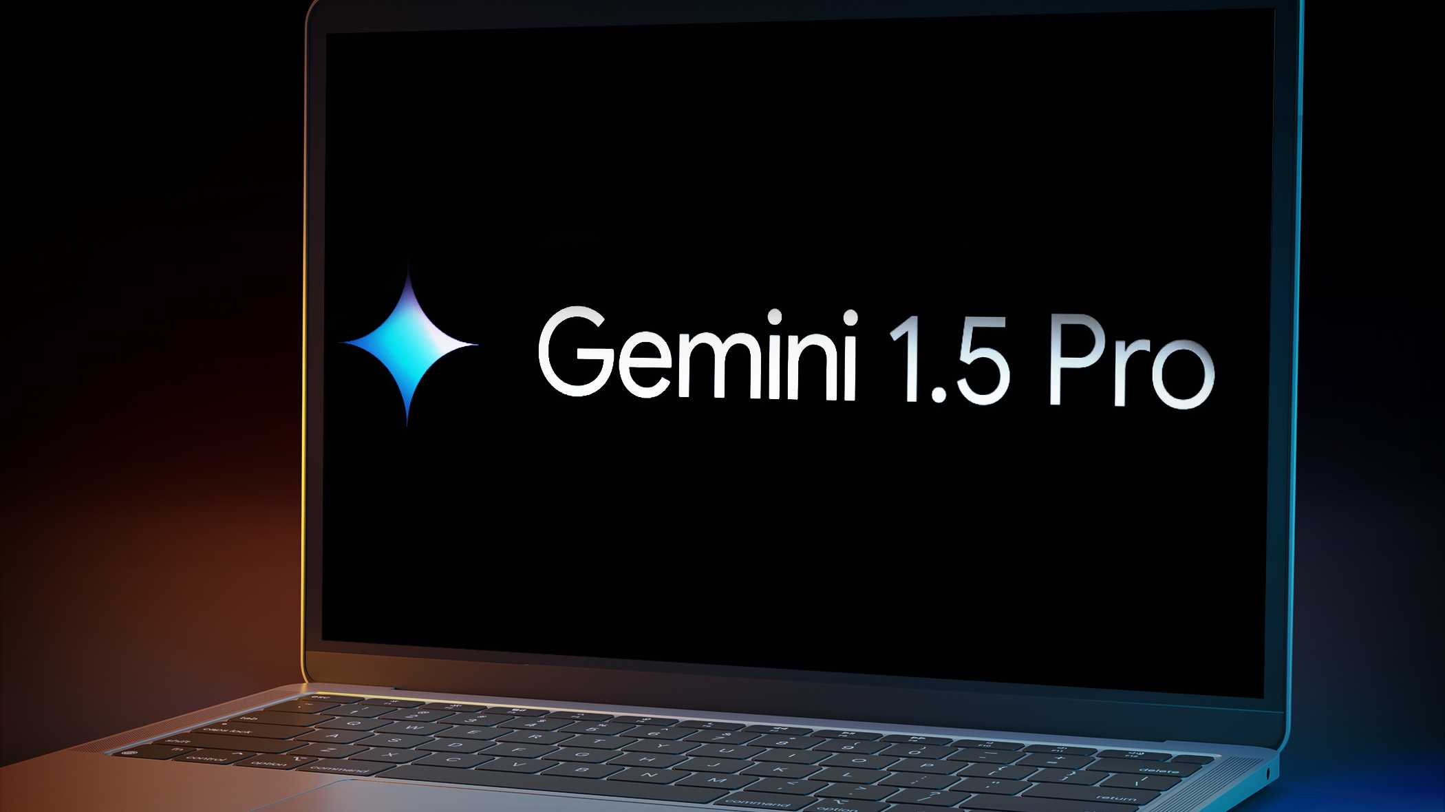 Экран ноутбука с интерфейсом ИИ и кодом — демонстрация работы Gemini 1.5 Pro