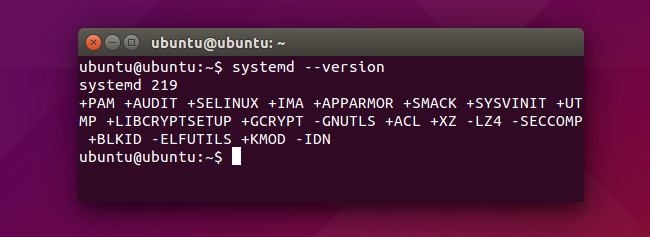 Вывод systemd --version