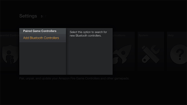 Добавление Bluetooth-контроллера на Fire TV