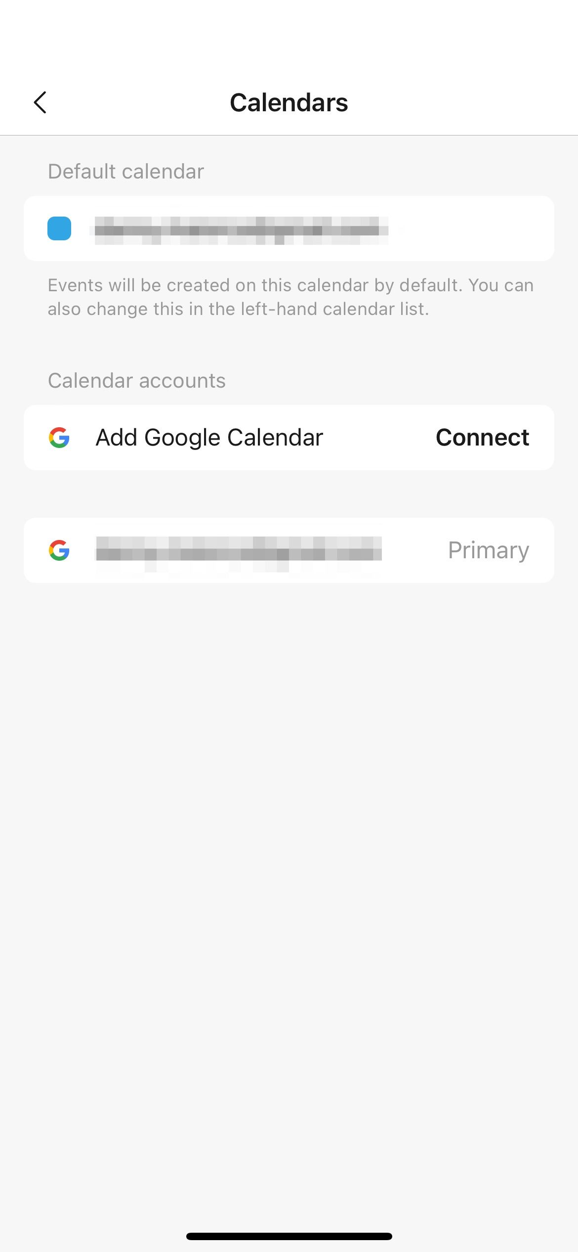 Выбор Connect для интеграции с Google Calendar