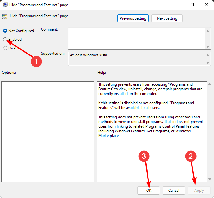 Применение изменений в редакторе групповой политики