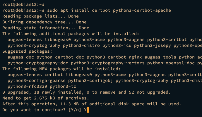 Установка certbot