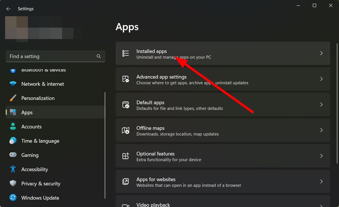 Список установленных приложений в Windows