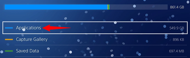 Просмотр списка приложений в хранилище