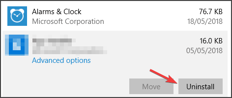 Кнопка удаления для Avast