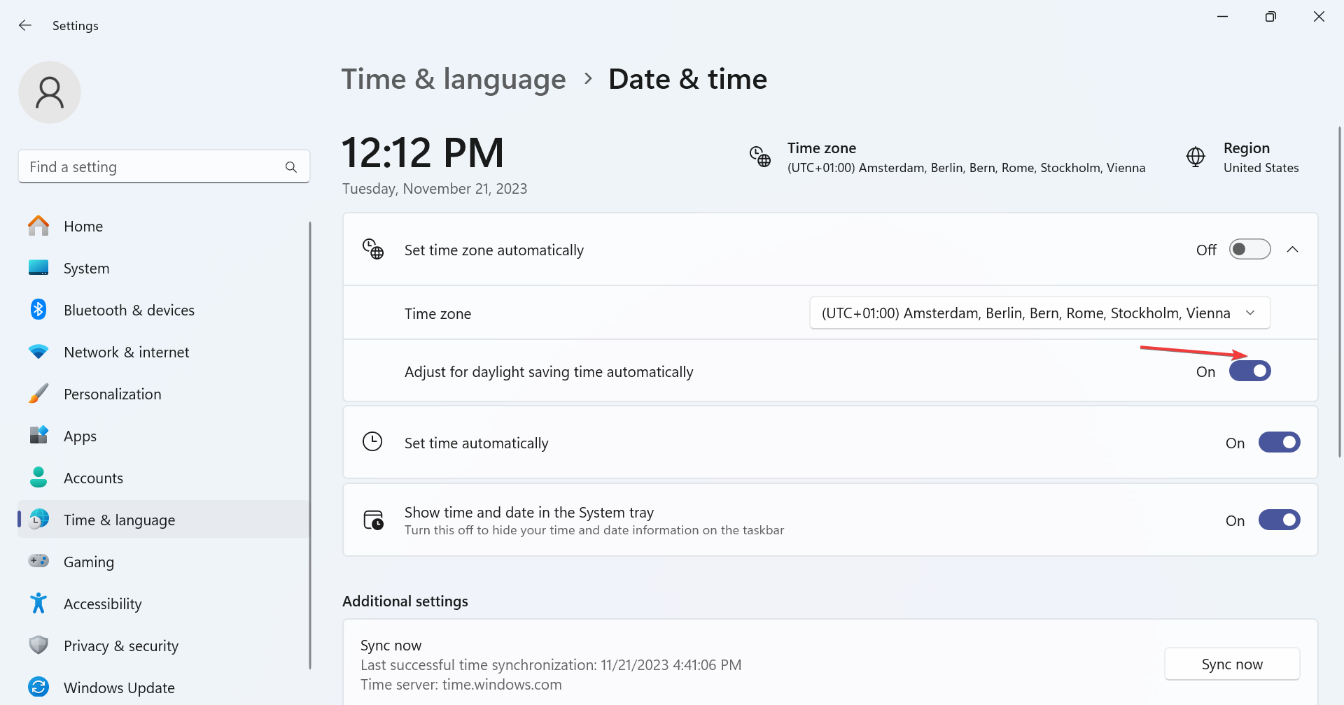 Переключатель летнего времени