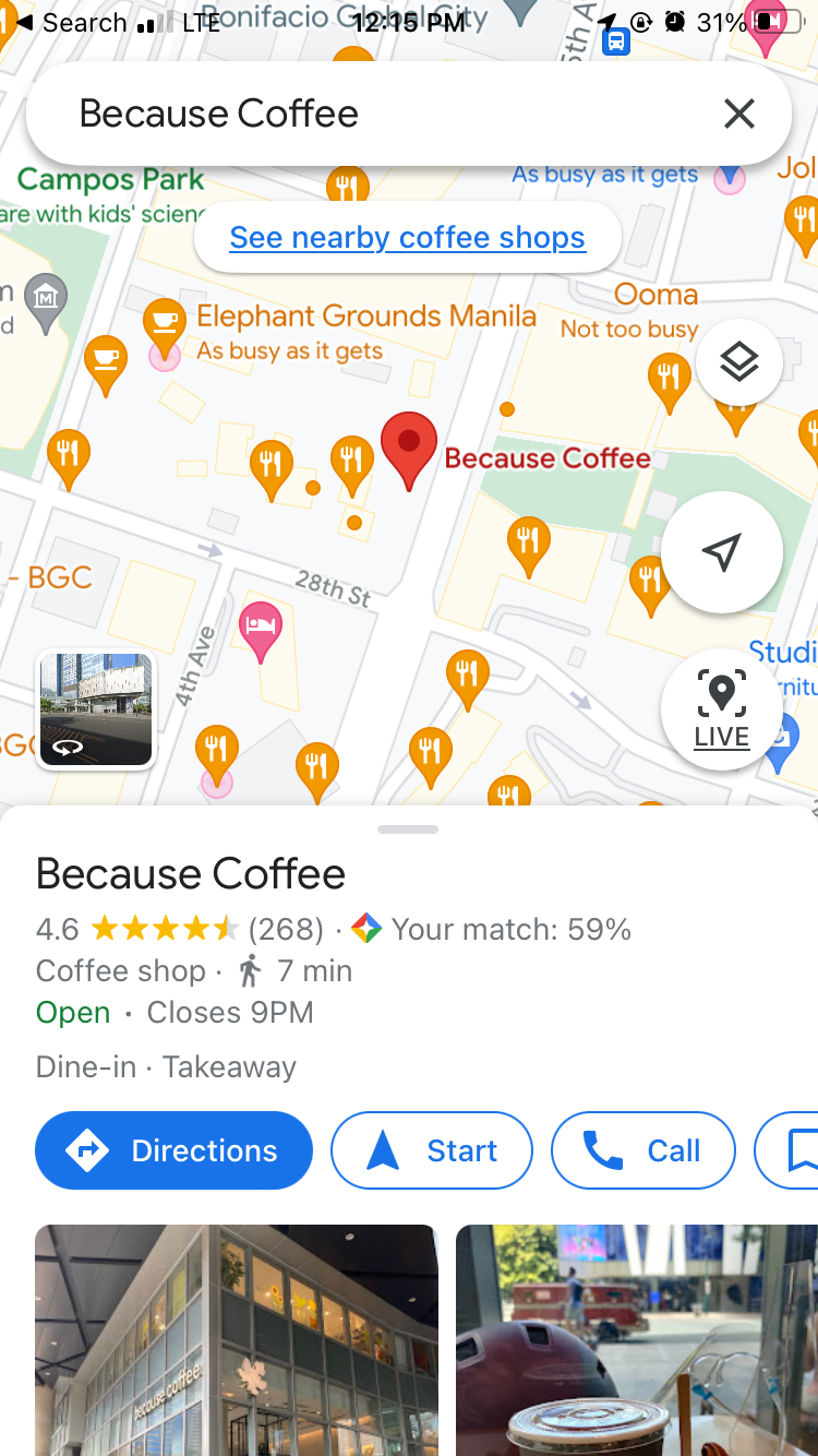 Search businesses on Google Maps