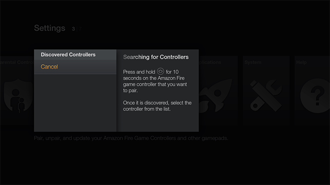 Поиск Bluetooth-устройств на Fire TV