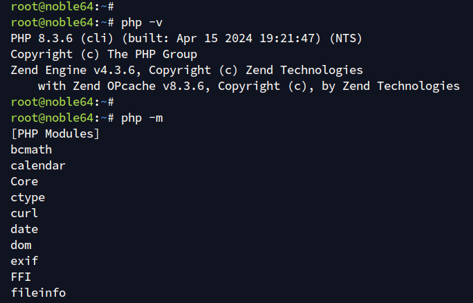 Проверка PHP: версия и модули