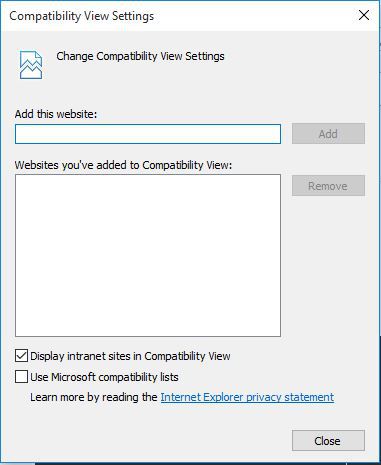 Добавить сайт в режим совместимости