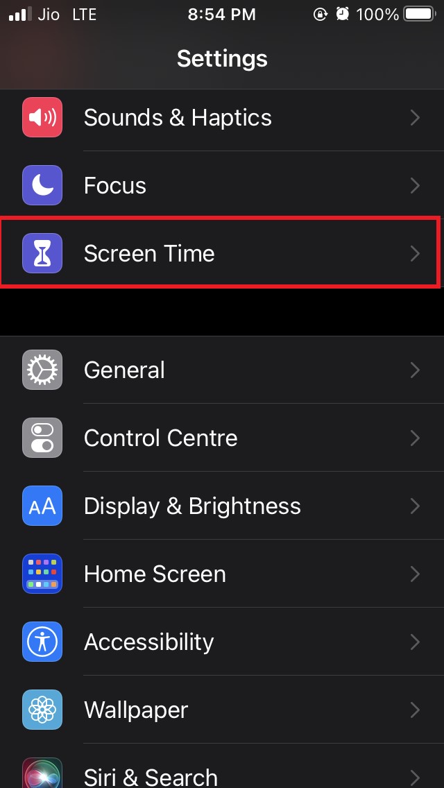 Экран iOS: раздел Экранное время