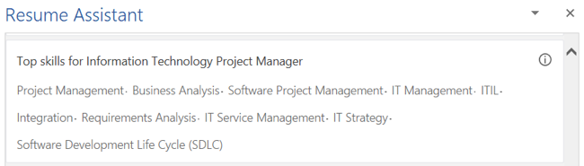 Список топ-навыков для должности