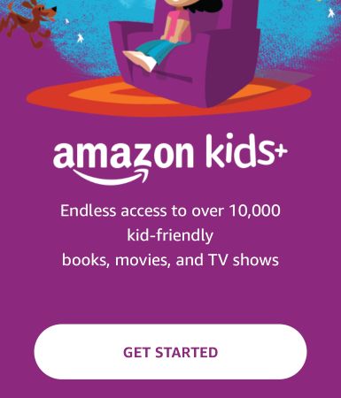 amazon kids getting started screen