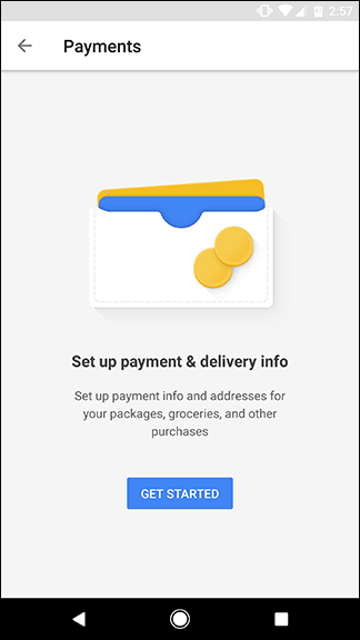 Кнопка Начать для добавления способа оплаты