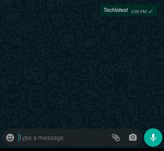 Пример результата форматирования в чате WhatsApp