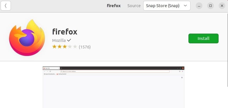 Установка Firefox через GUI
